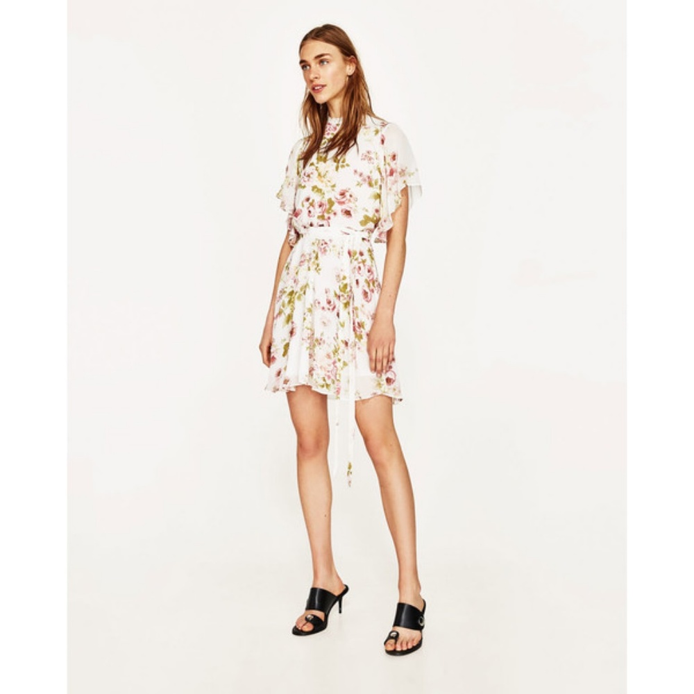 NWT Zara Size XS Floral Mini Dress